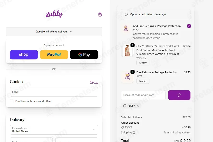 Zulily coupon code - tested and valid (1 month ago)