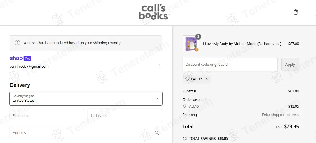 Cali's Books coupon code: 15% off with FALL15. Tested and valid as 1 year ago.