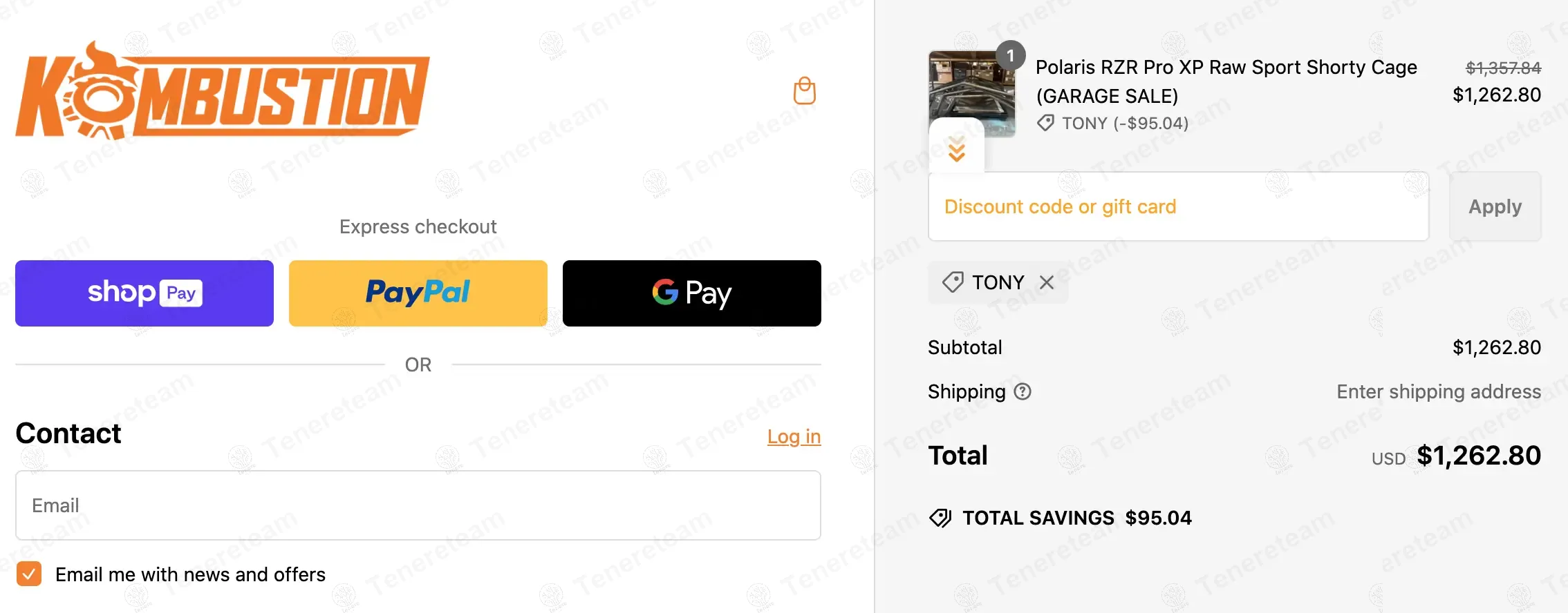 Kombustion Motorsports coupon code: 7% off with TONY. Tested and valid as 1 year ago.