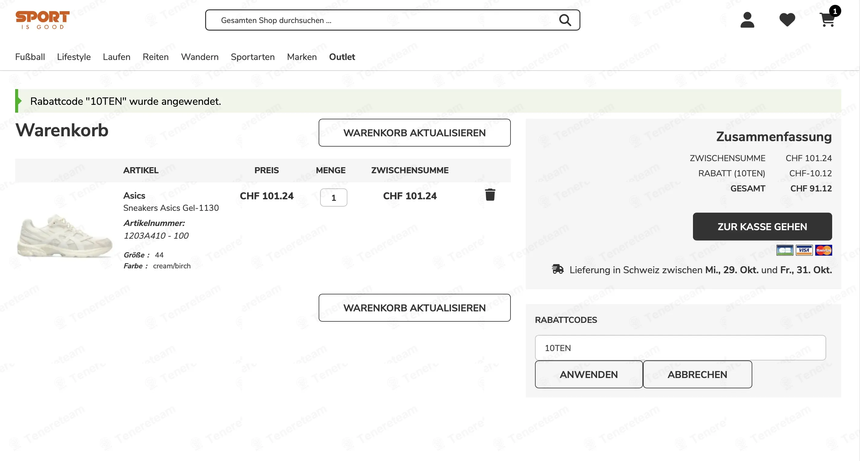 Sport is Good CH coupon code: 10% off with 10TEN. Tested and valid as 8 months ago.