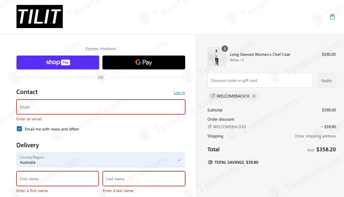 Tilit coupon code: 10% off with WELCOMEBACK10. Tested and valid as 9 months ago.