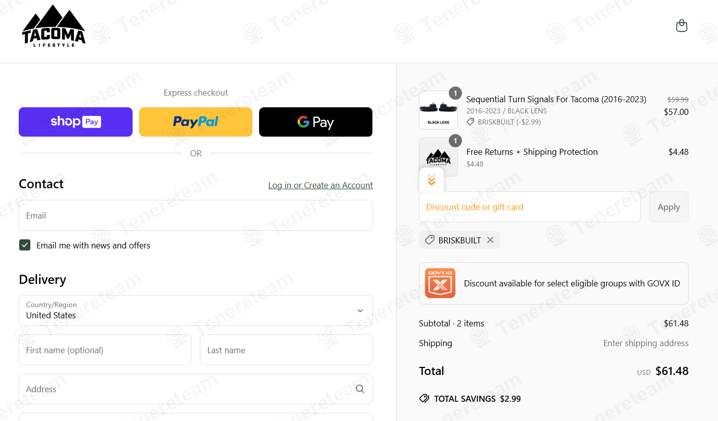 Tacoma Lifestyle apply coupon code