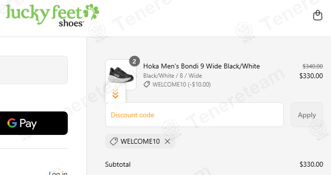 Lucky Feet Shoes coupon code: $10 off with WELCOME10. Tested and valid as 1 year ago.