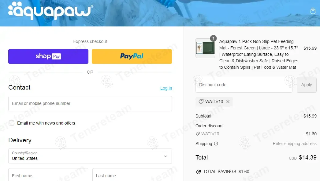 Aquapaw coupon code: 10% off with WATIV10. Tested and valid as 1 year ago.