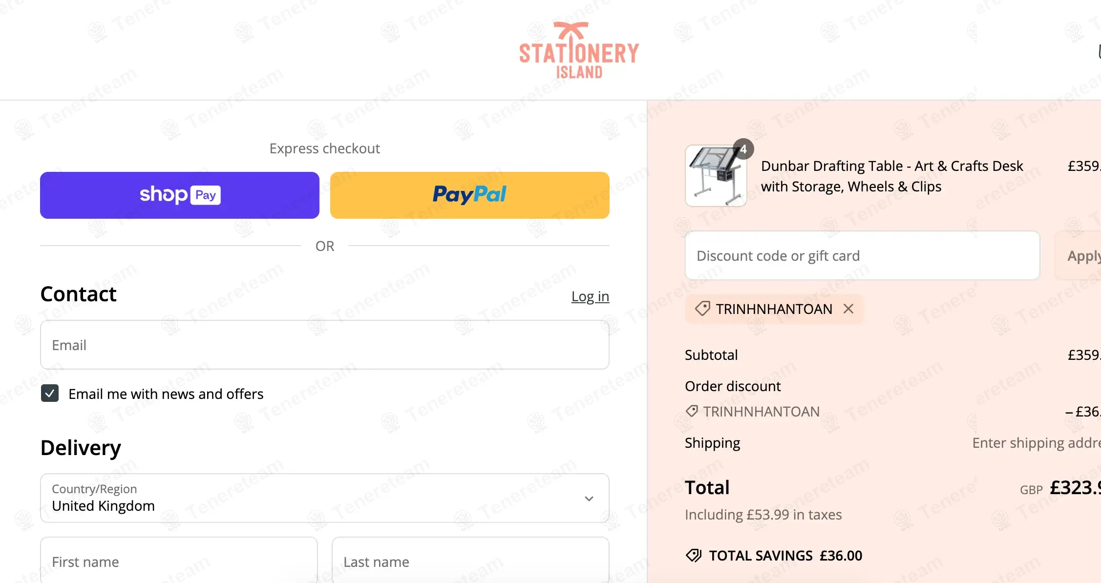 Stationery Island coupon code verified as working at checkout