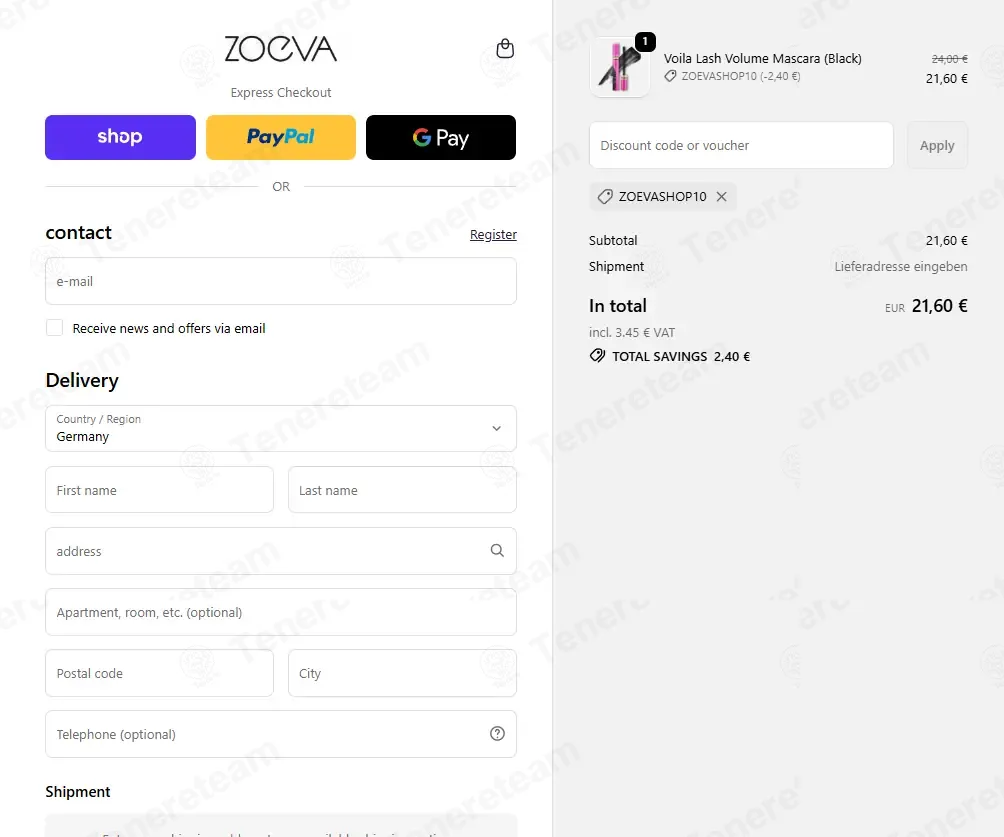 ZOEVA Cosmetics coupon code: 10% off with ZOEVASHOP10. Tested and valid as 8 months ago.