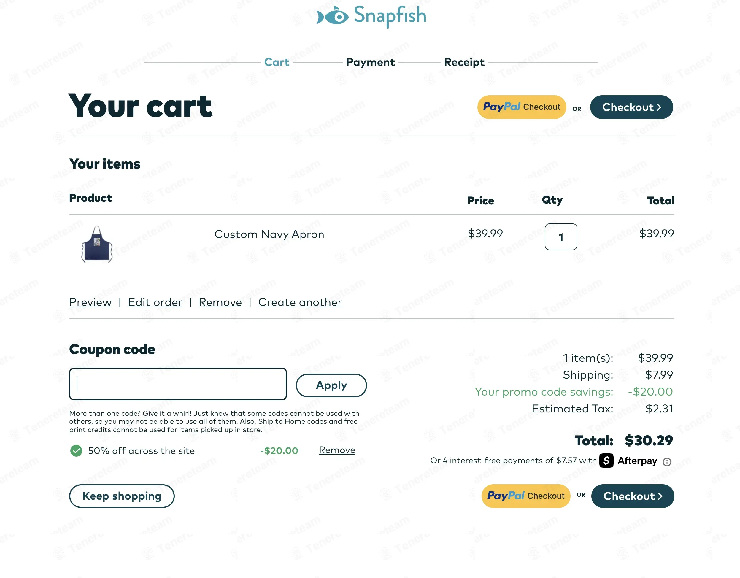 Snapfish coupon code: 50% off with 50siteall. Tested and valid as 3 weeks ago.
