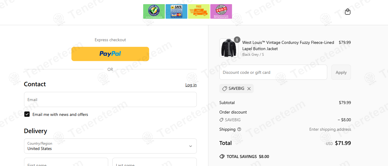 West Louis apply coupon code