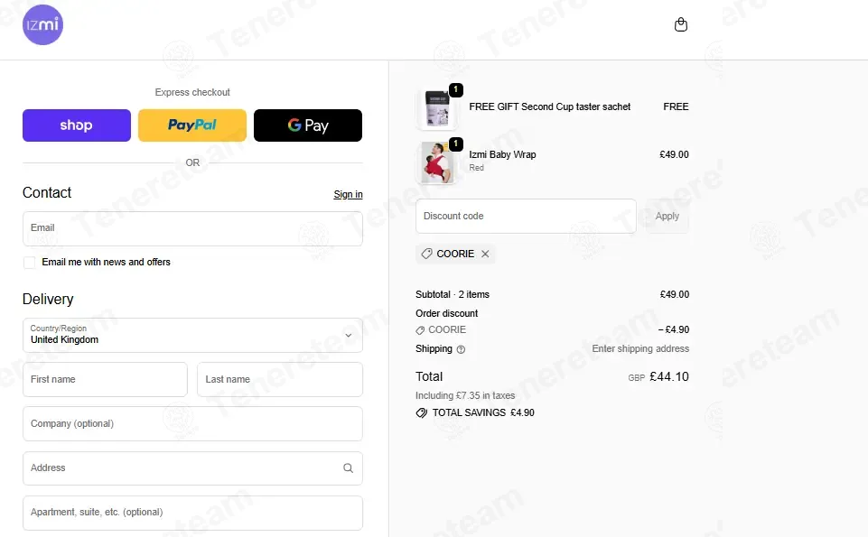 Izmi Baby UK coupon code: 10% off with COORIE. Tested and valid as 2 weeks ago.