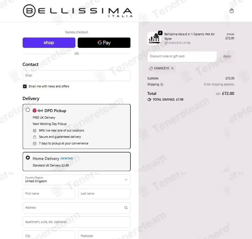 Bellissima Italia UK coupon code: 10% off with CHANCE10. Tested and valid as 1 month ago.