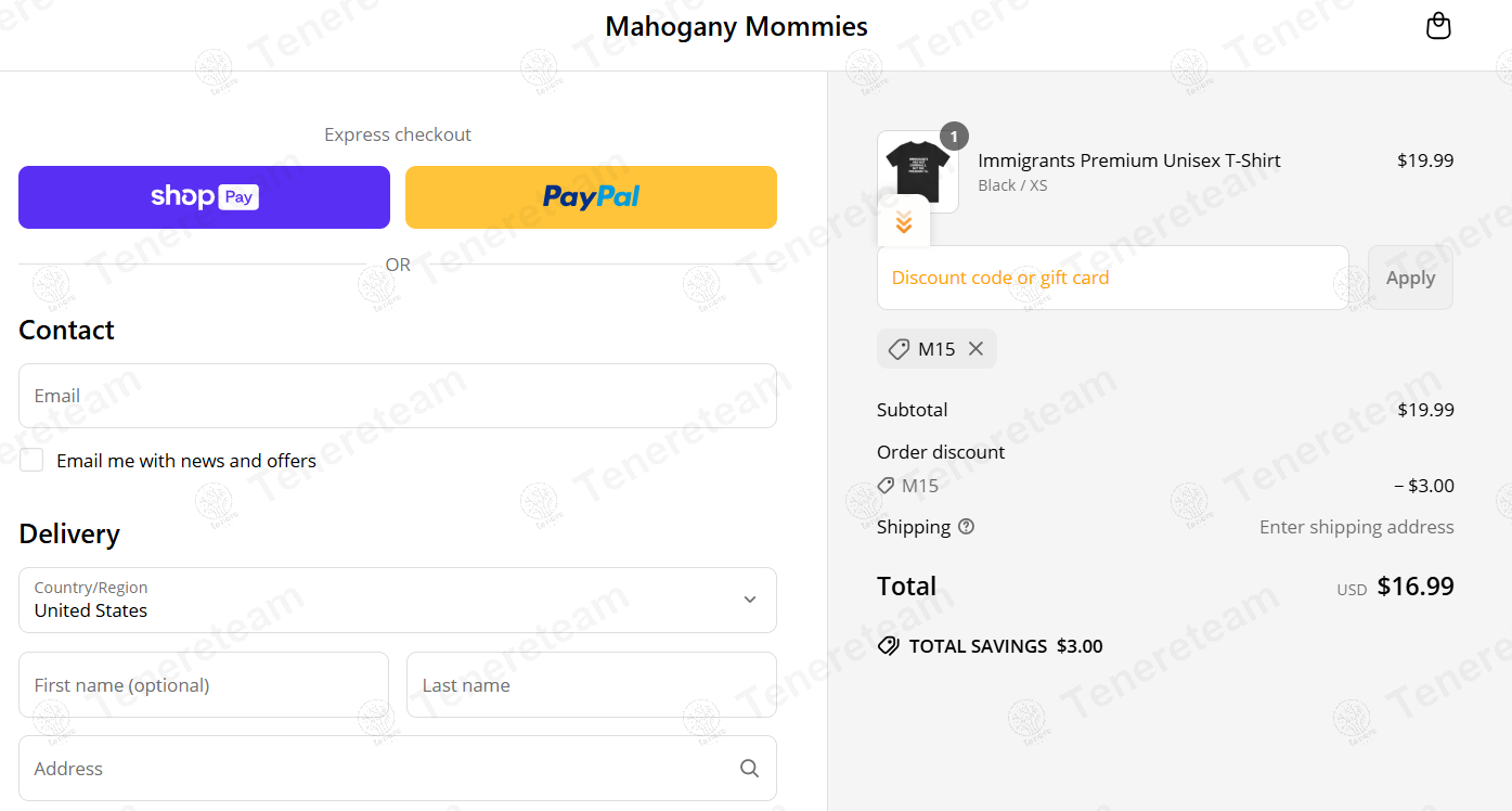 Mahogany Mommies coupon code: 15% off with M15. Tested and valid as 1 year ago.