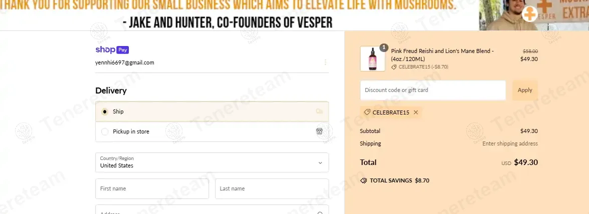 Vesper Mushrooms coupon code: 15% off with CELEBRATE15. Tested and valid as 1 year ago.