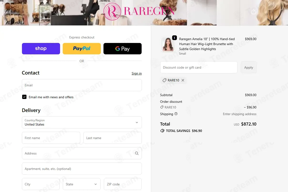 Raregenhair coupon code: 10% off with RARE10. Tested and valid as 1 month ago.