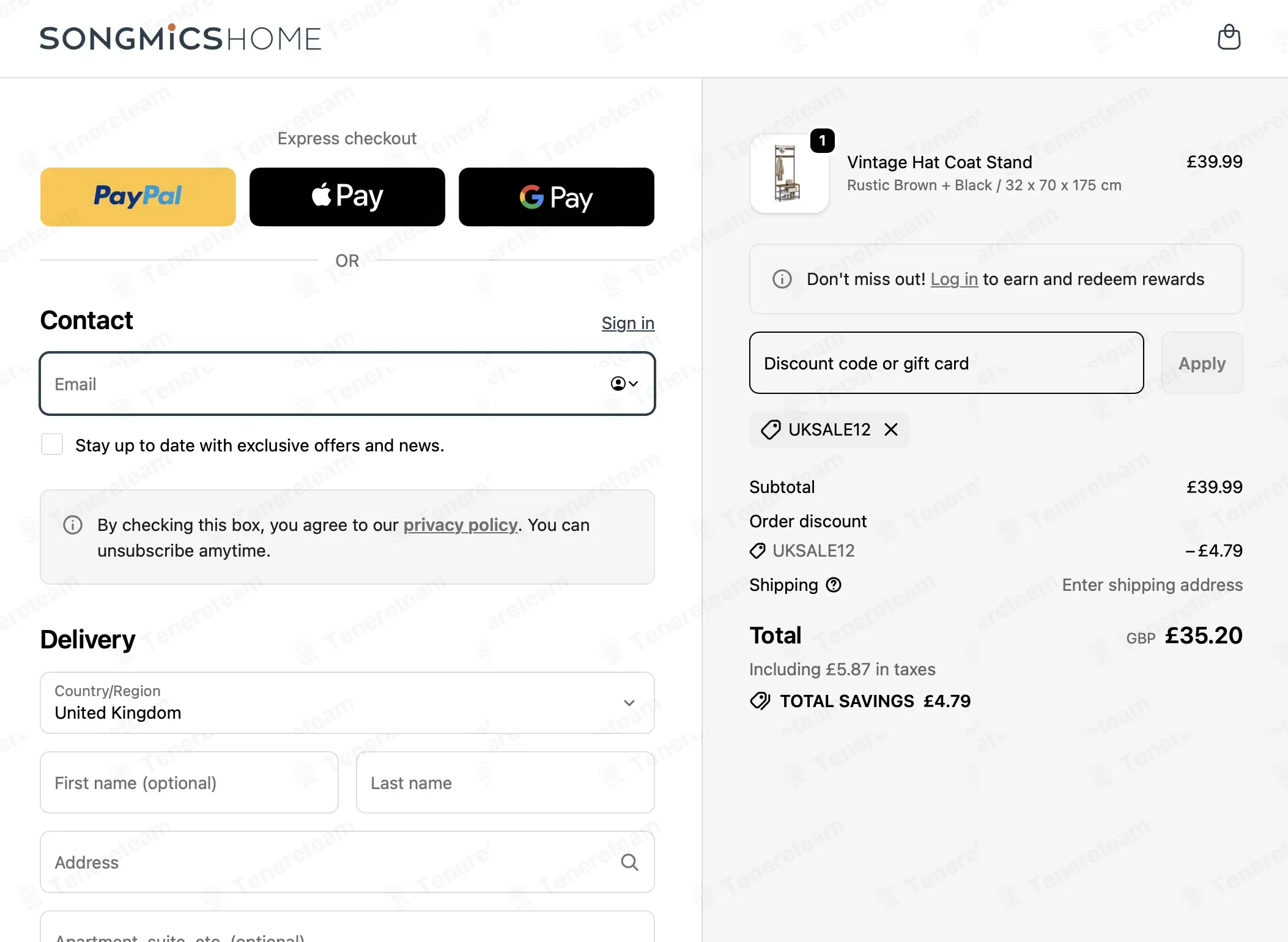 Songmics Home UK coupon code: 12% off with UKSALE12. Tested and valid as 1 month ago.