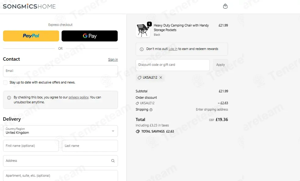 Songmics Home UK coupon code: 12% off with UKSALE12. Tested and valid as 1 month ago.