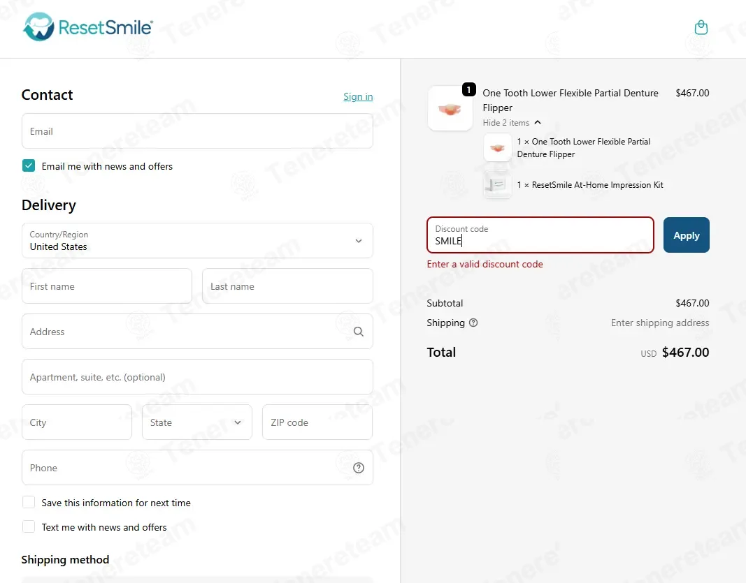 Reset Smile coupon code: $20 off with SMILE. Tested and valid as 2 months ago.