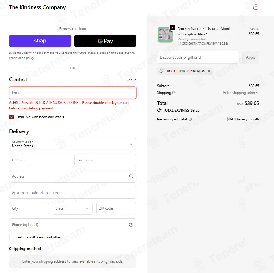 The Kindness Company coupon code: $10 off with CROCHETNATIONREVIEW. Tested and valid as 1 month ago.