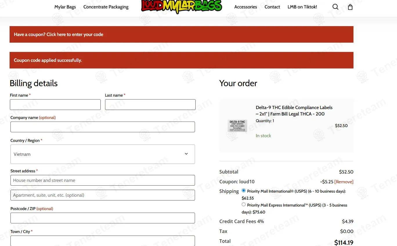 Loud Mylar Bags coupon code: 10% off with LOUD10. Tested and valid as 1 year ago.