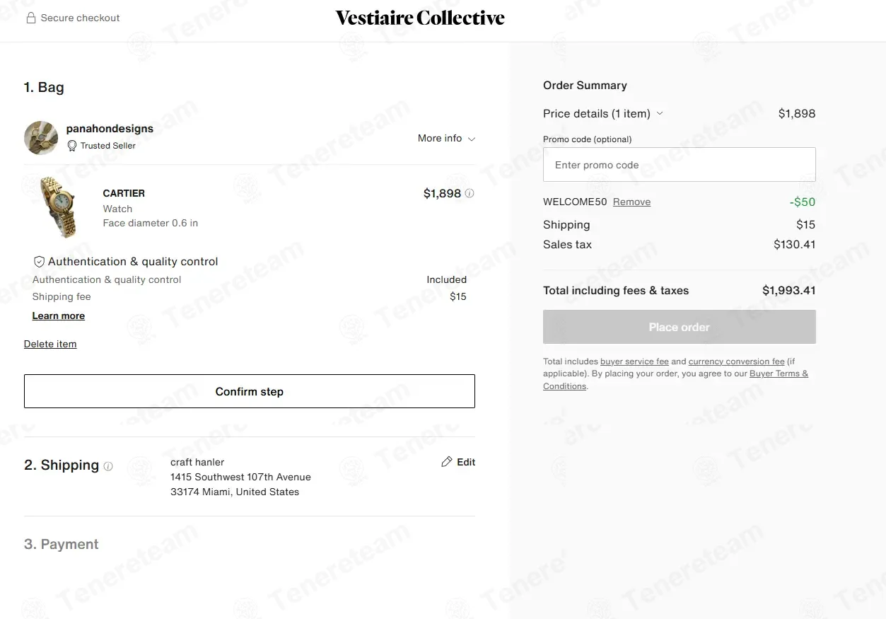 Vestiaire Collective coupon code: $50 off with WELCOME50. Tested and valid as 3 months ago.