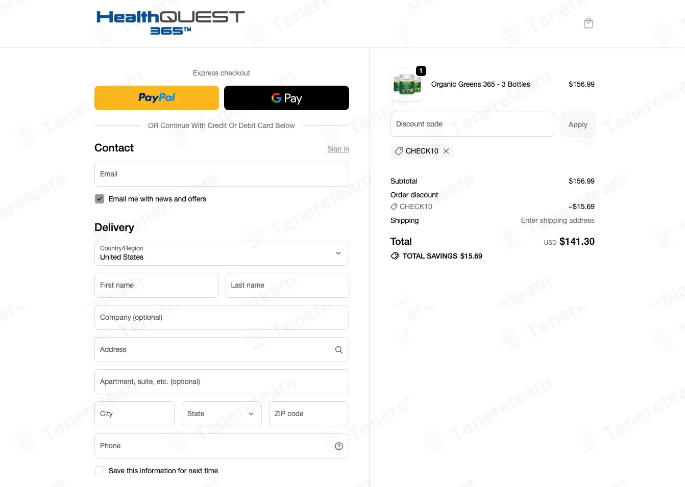 Health Quest 365 coupon code: 10% off with CHECK10. Tested and valid as 1 day ago.