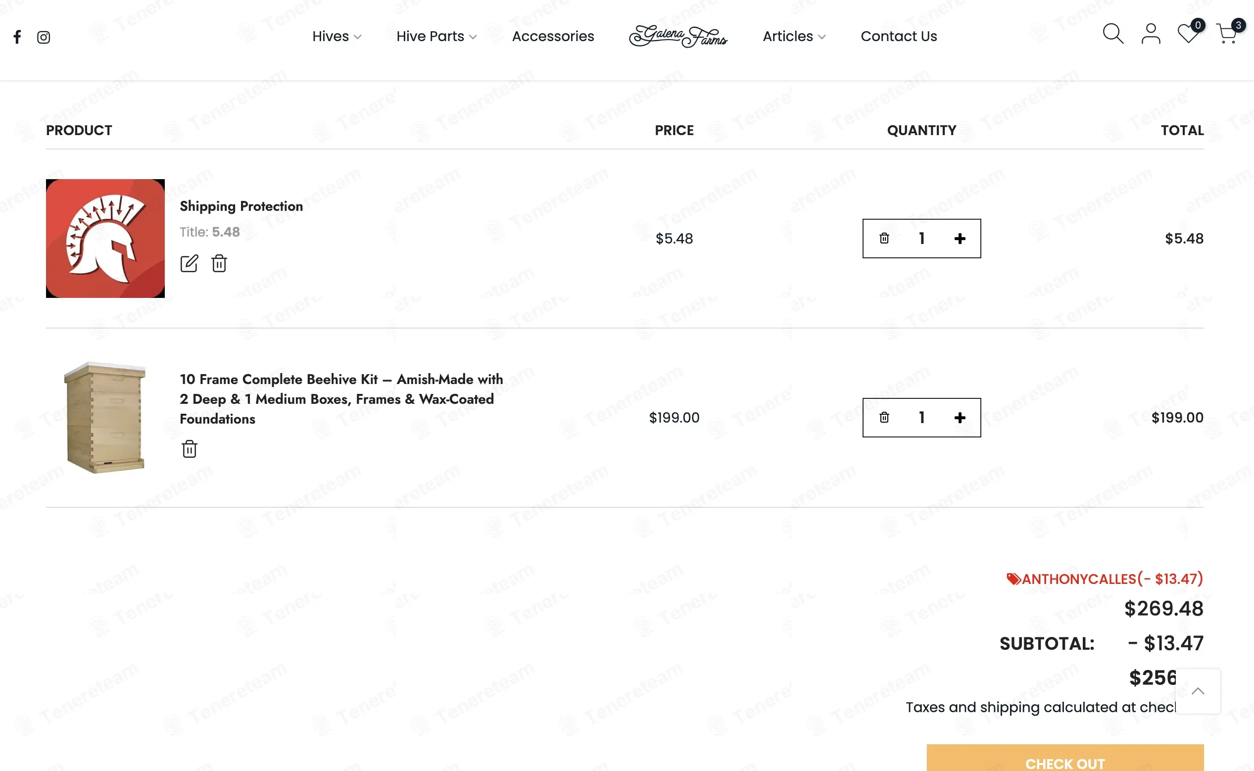 Galena Farms coupon code: 5% off with ANTHONYCALLES. Tested and valid as 1 week ago.