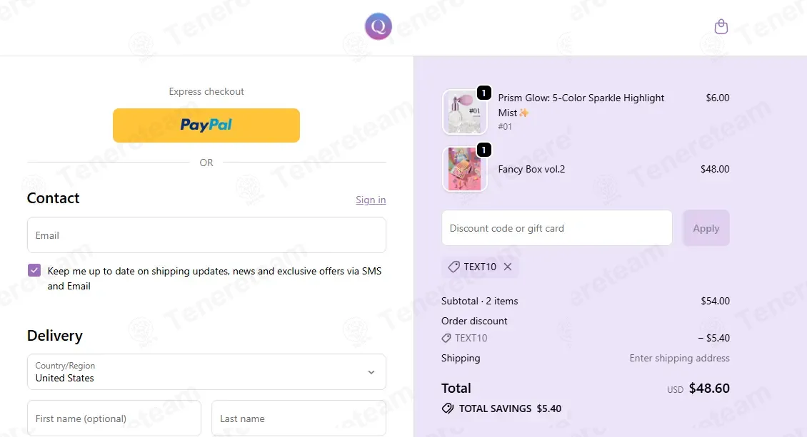 QingBeautyshop coupon code: 10% off with TEXT10. Tested and valid as 7 months ago.