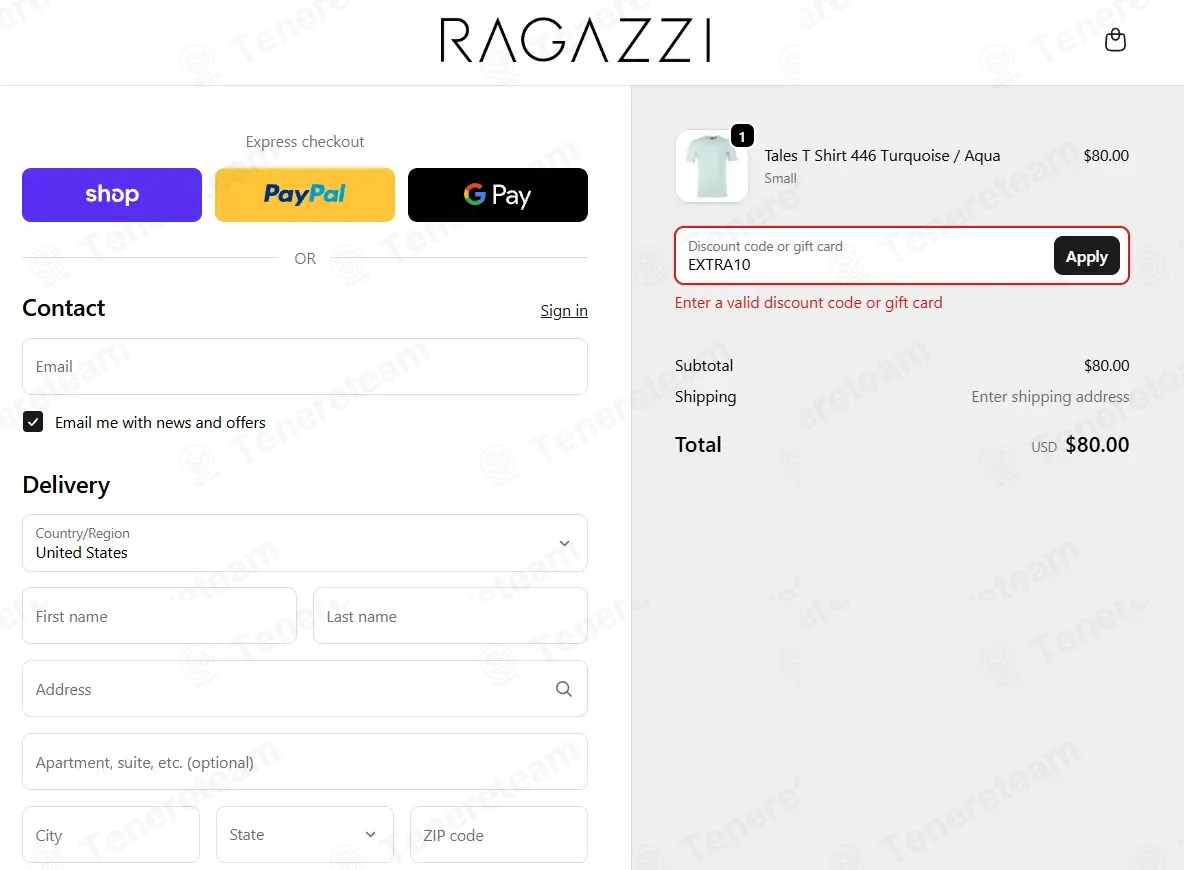 Ragazzi Clothing UK coupon code: 10% off with EXTRA10. Tested and valid as 1 month ago.