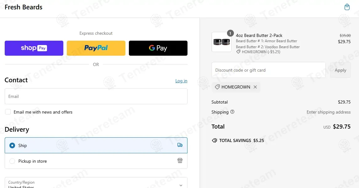 Fresh Beards coupon code verified as working at checkout