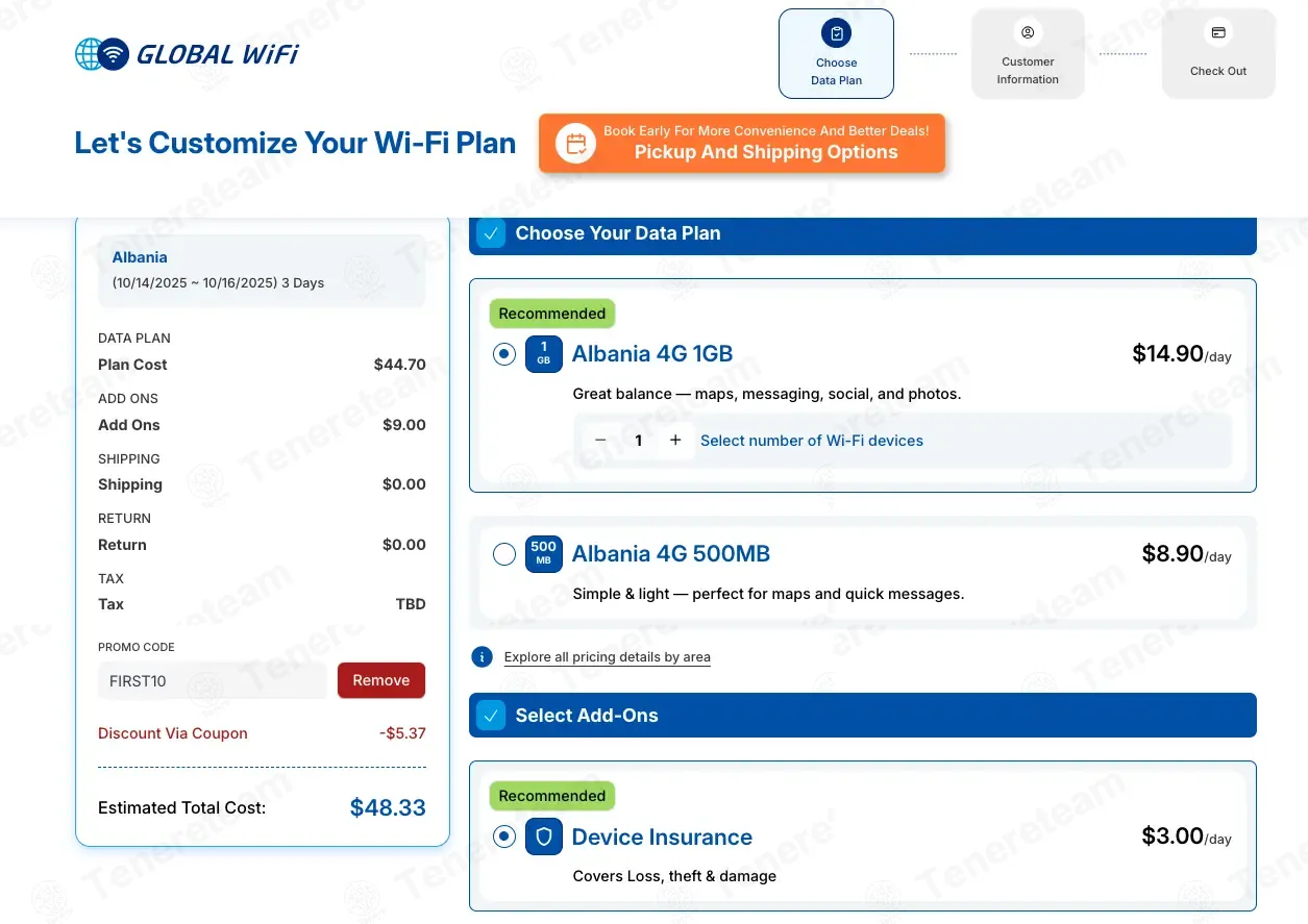 Get Global Wifi apply coupon code