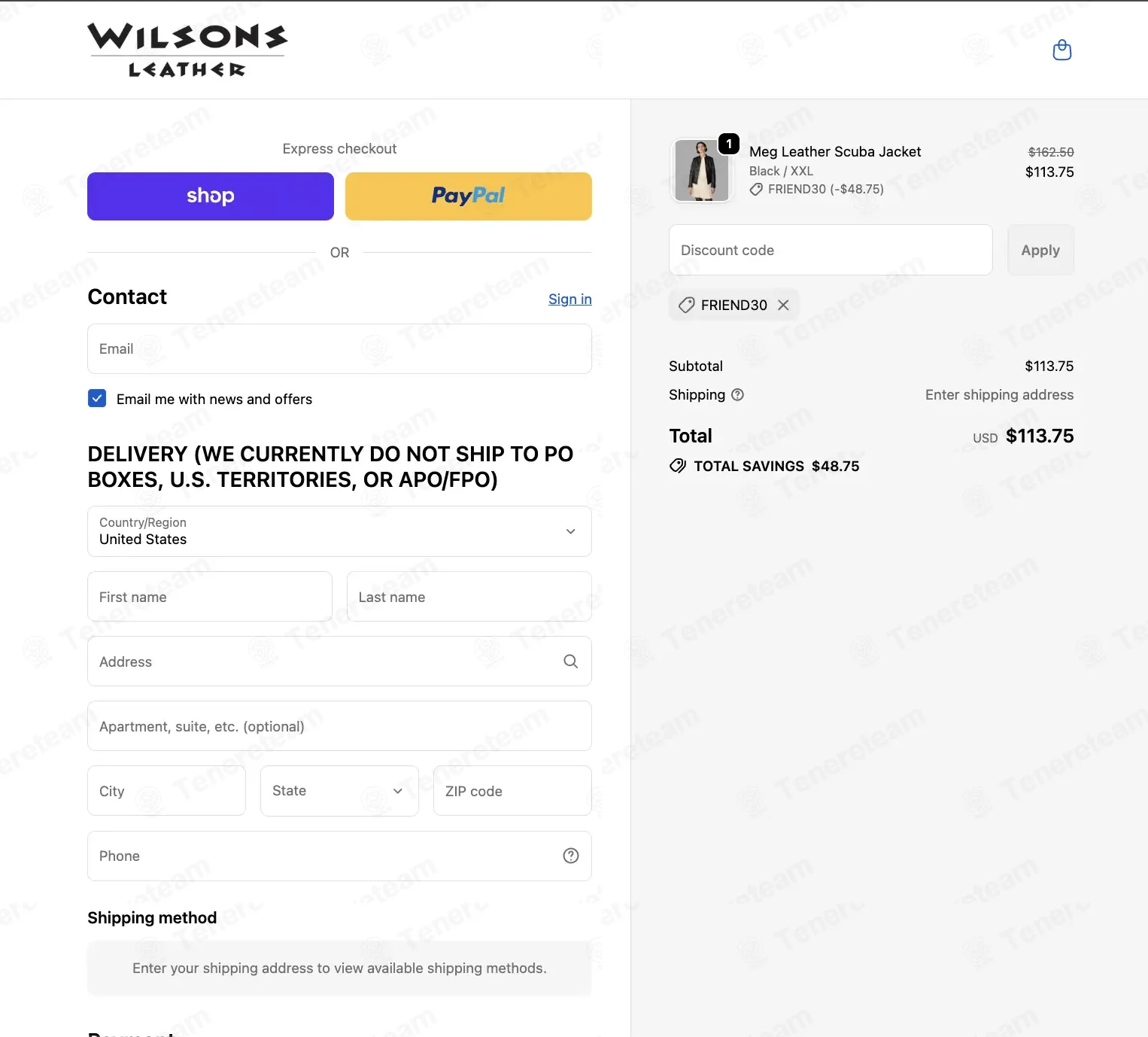 Wilson's Leather coupon code: 30% off with FRIEND30. Tested and valid as 1 month ago.
