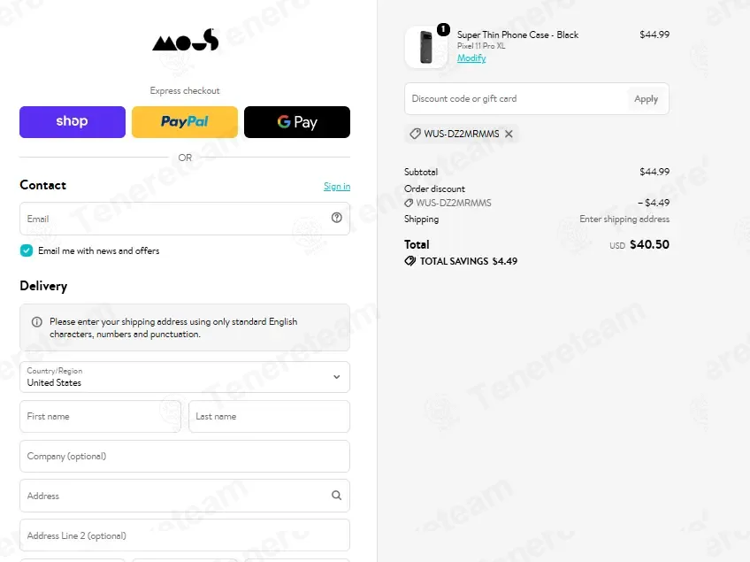 Mous coupon code: 10% off with WUS-DZ2MRMMS. Tested and valid as 1 week ago.