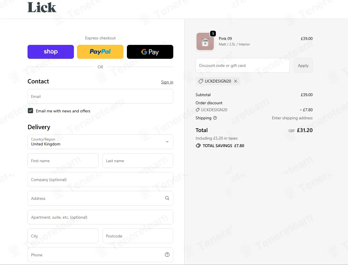 Lick coupon code: 20% off with LICKDESIGN20. Tested and valid as 2 days ago.