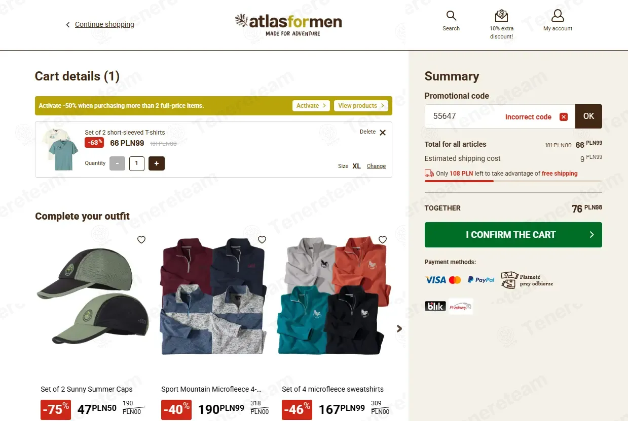 Atlas For Men PL coupon code: Sale off with 55647. Tested and valid as 3 weeks ago.