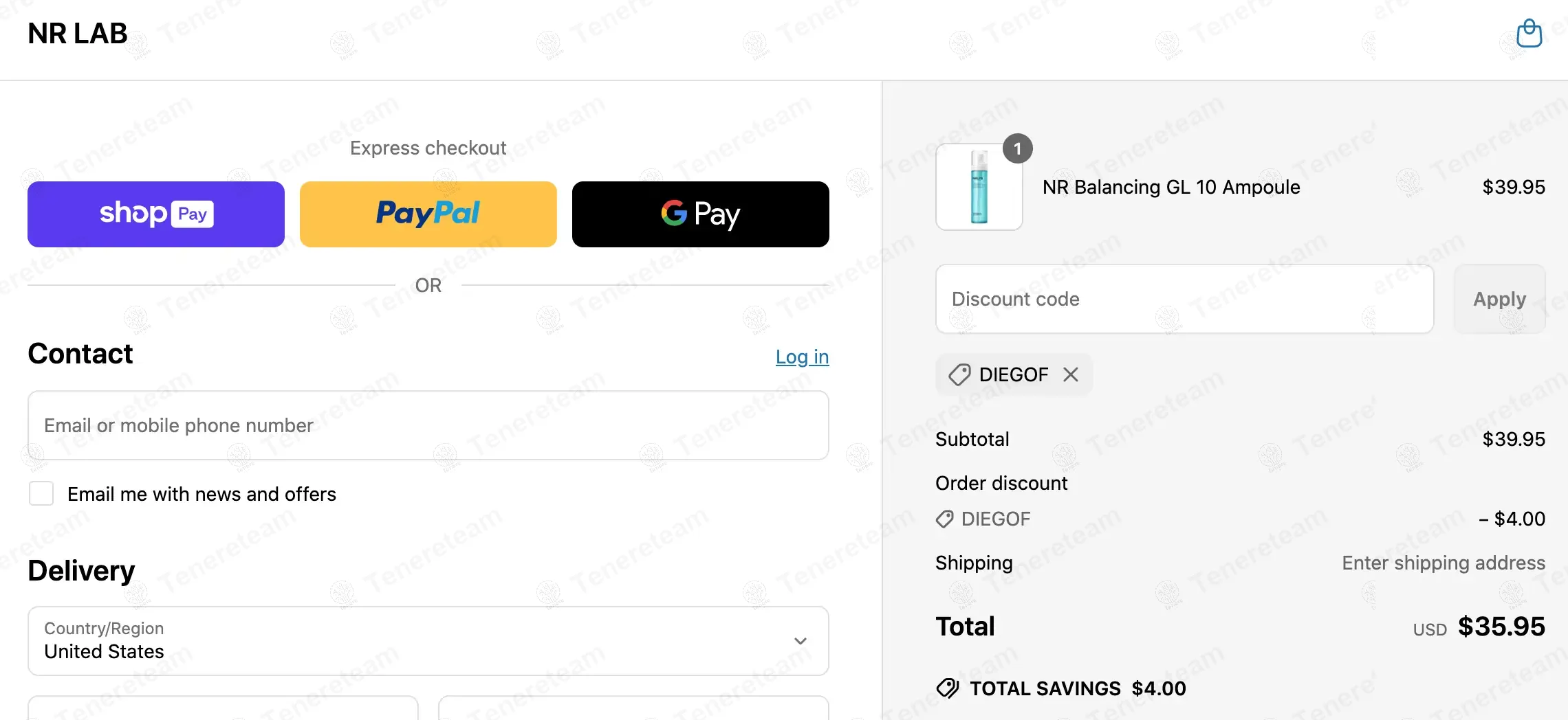 NR Lab coupon code: 10% off with DIEGOF. Tested and valid as 1 year ago.