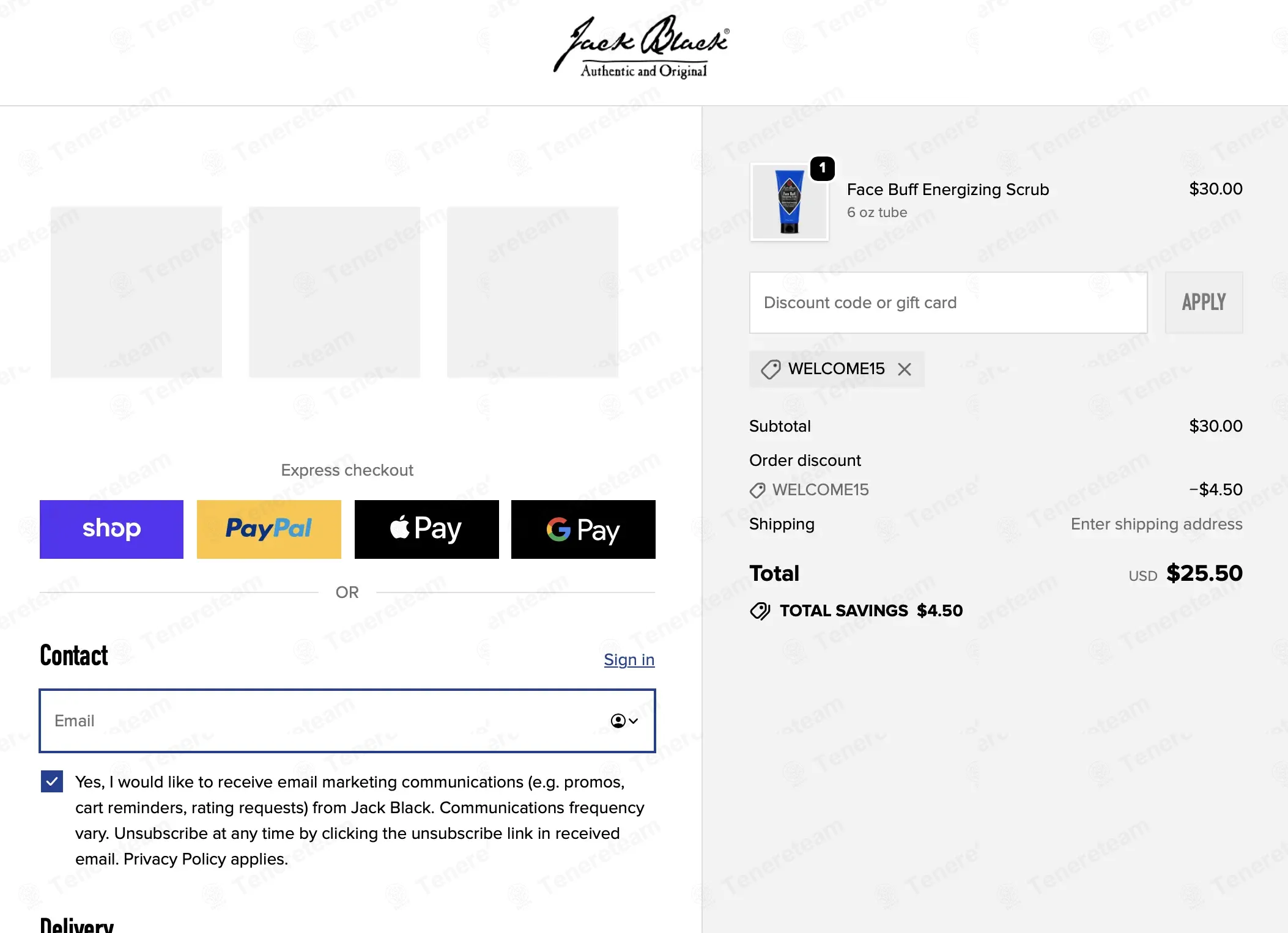 Jack Black coupon code: 15% off with WELCOME15. Tested and valid as 4 days ago.