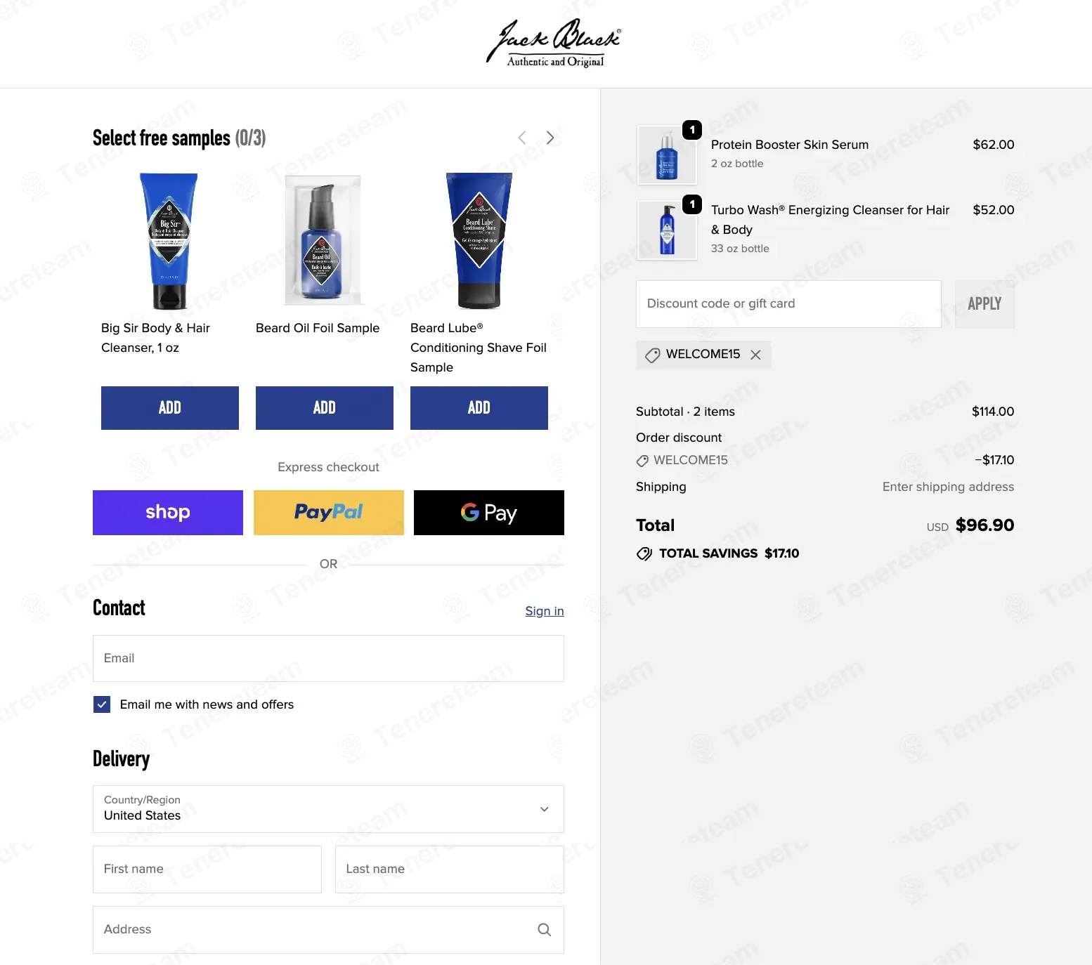 Jack Black coupon code: 15% off with WELCOME15. Tested and valid as 4 days ago.