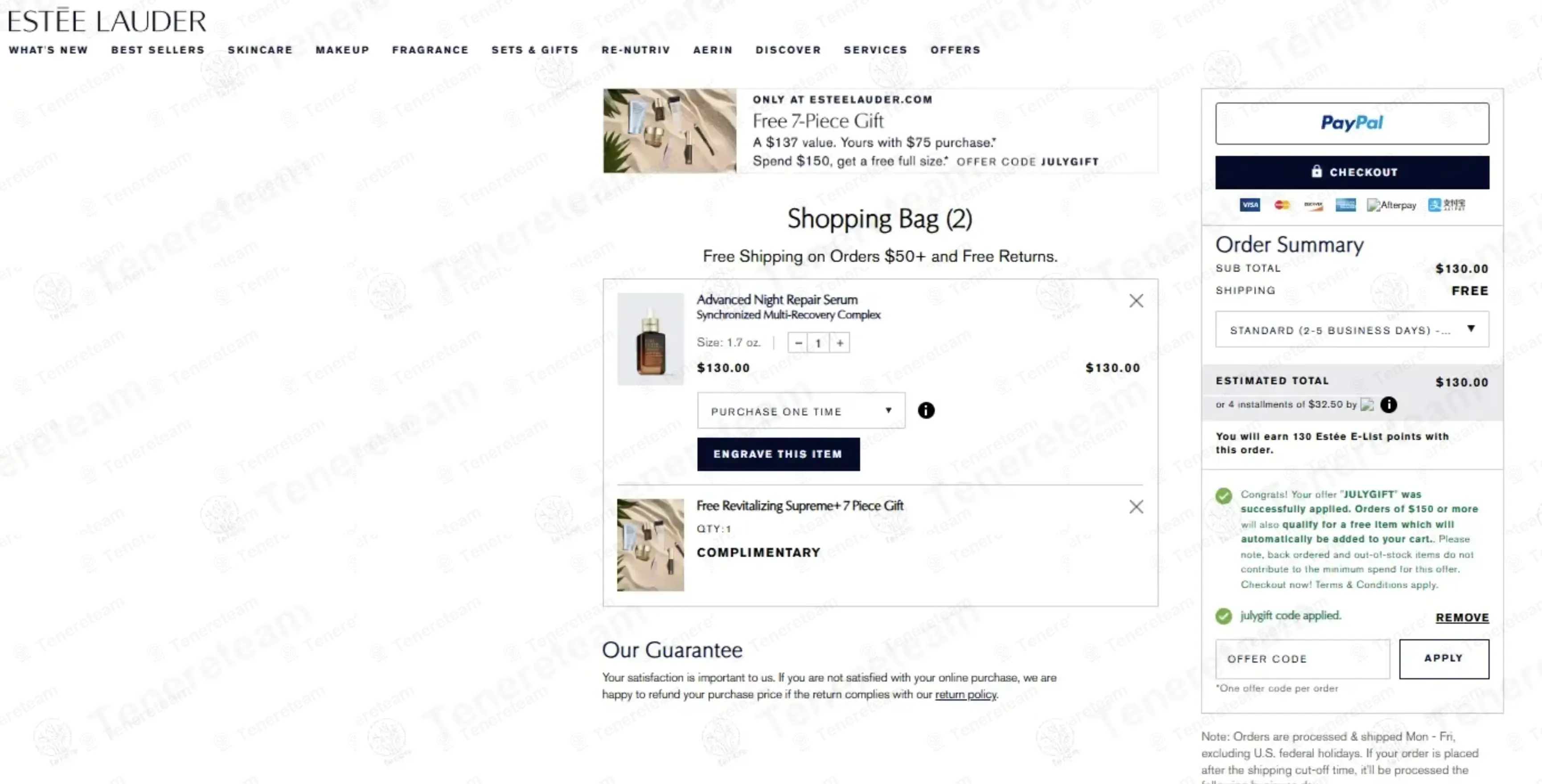 Estee Lauder coupon code: Sale off with JULYGIFT. Tested and valid as 5 months ago.