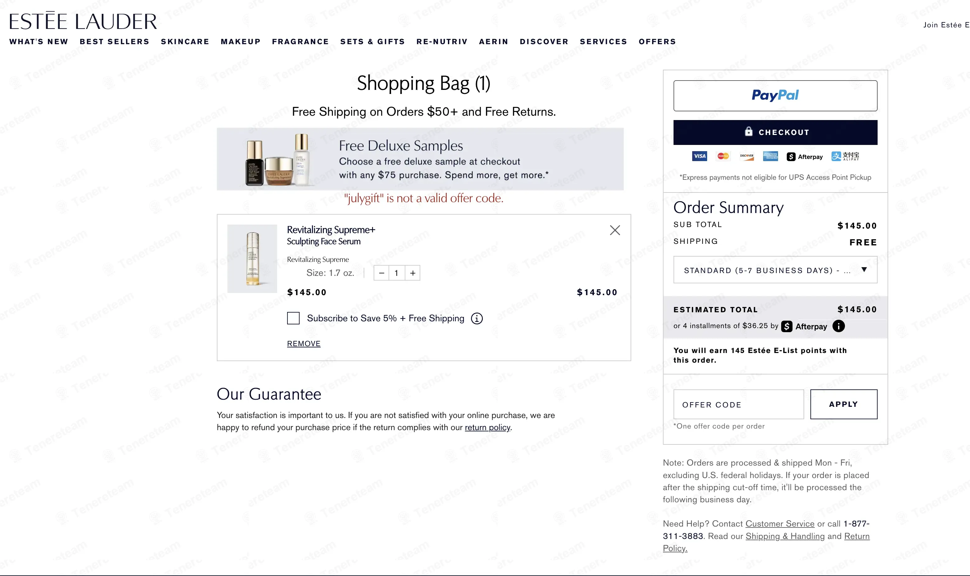 Estee Lauder coupon code: Sale off with JULYGIFT. Tested and valid as 5 months ago.