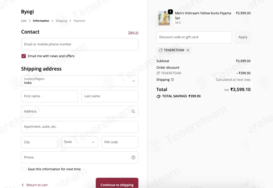BYOGI coupon code verified as working at checkout