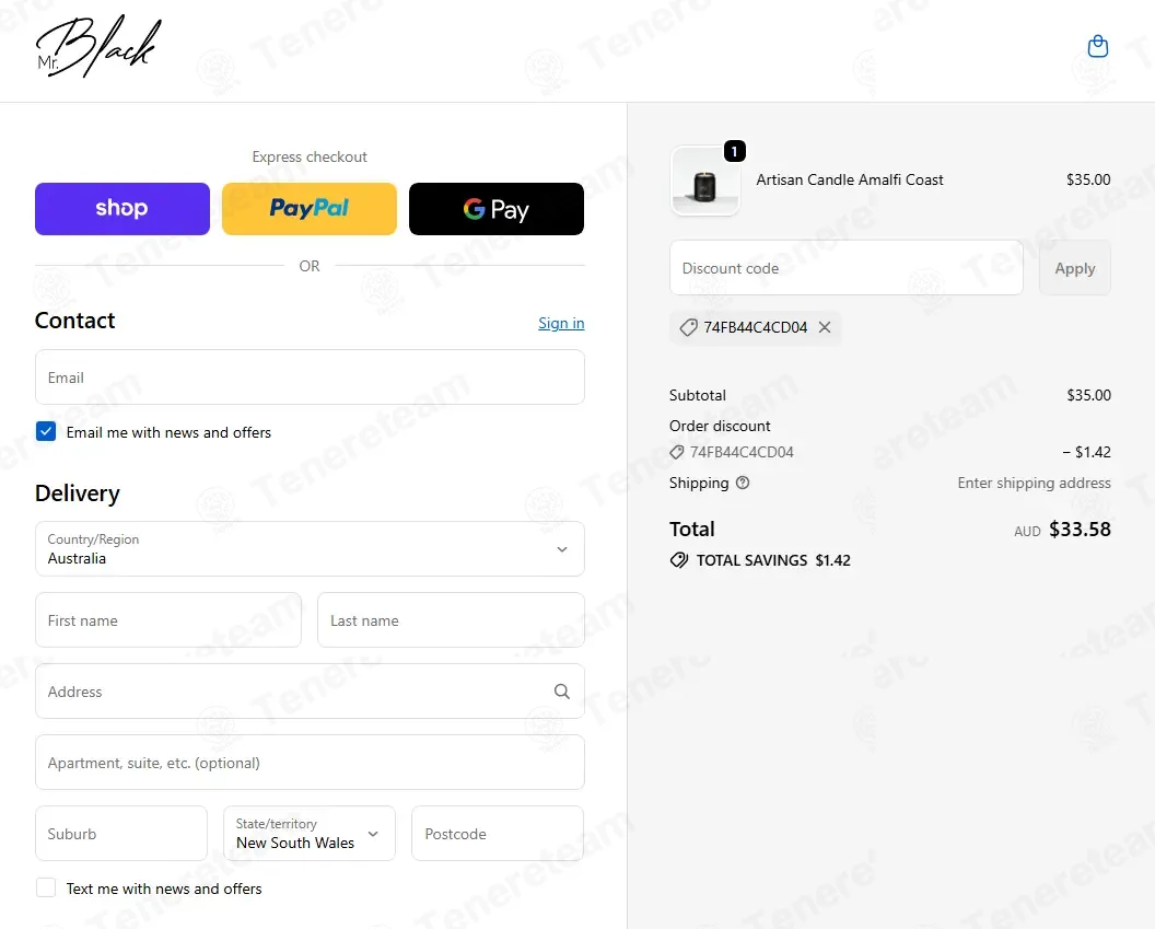 Mr. Black Skin Care coupon code re-checked and confirmed working at checkout