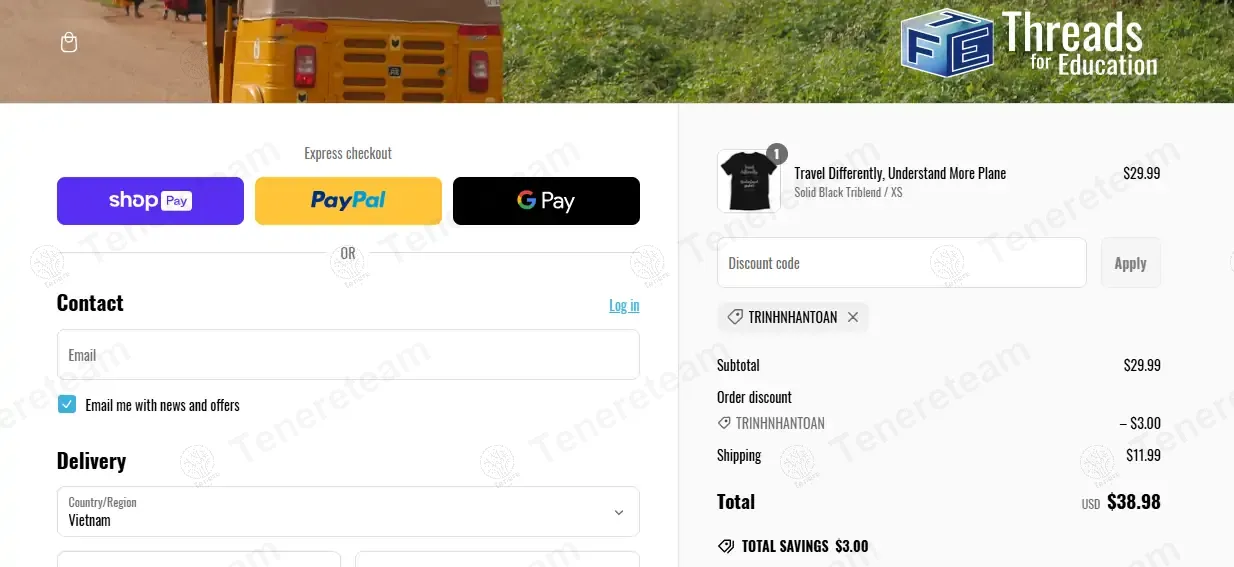 Threads for Education apply coupon code