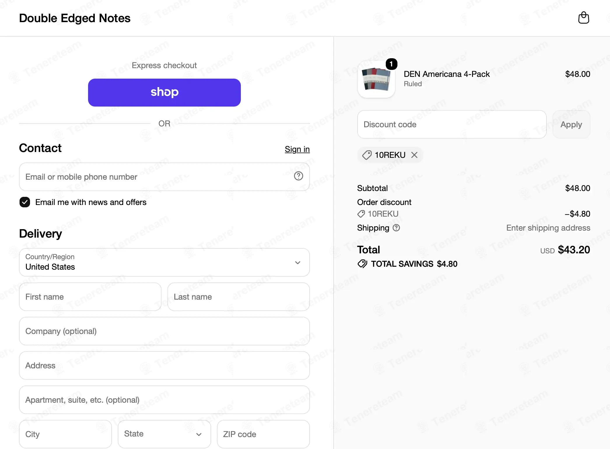 Double Edged Notes coupon code verified as working at checkout