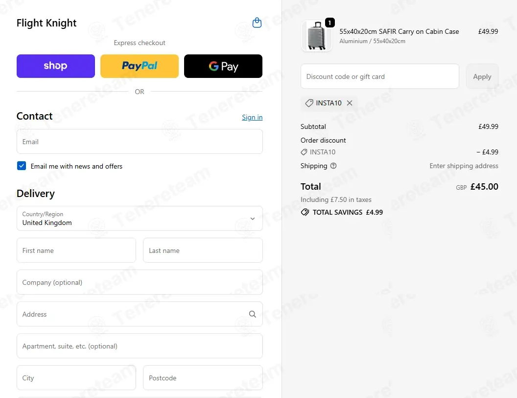 Flight Knight coupon code verified as working at checkout