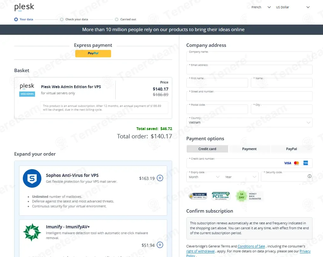 Plesk coupon code: 25% off with 8BA-K78-SWN. Tested and valid as 1 month ago.