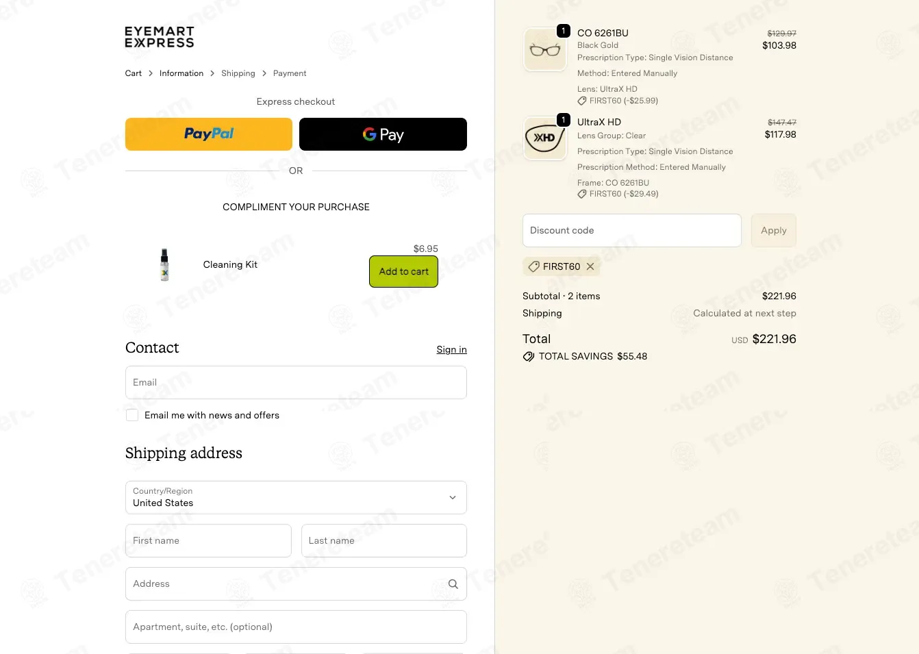 Eyemart Express coupon code: 20% off with FIRST60. Tested and valid as 1 month ago.