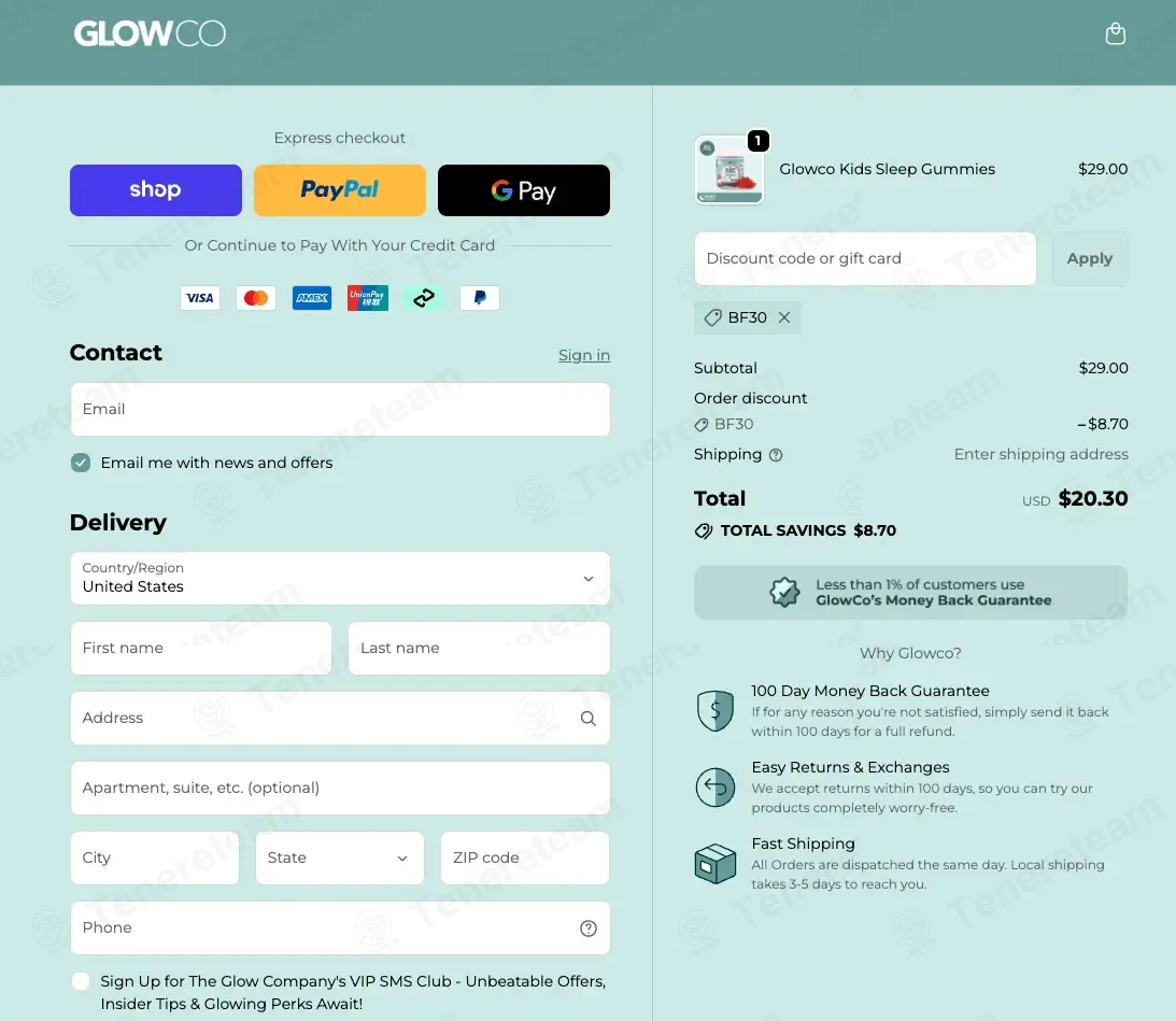 The Glow Company coupon code: 30% off with Bf30. Tested and valid as 2 months ago.