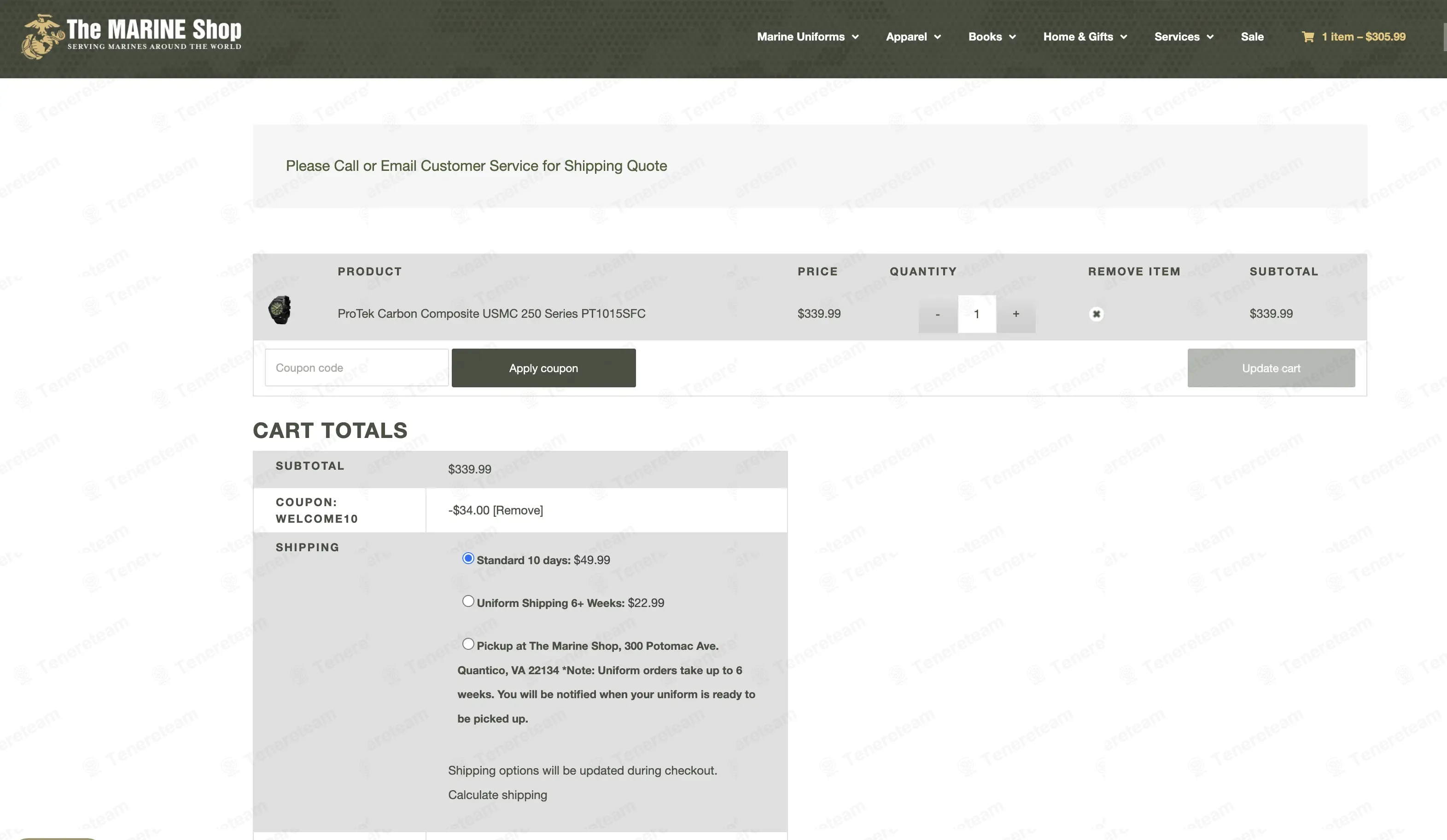 The Marine Shop coupon code: 10% off with WELCOME10. Tested and valid as 3 months ago.