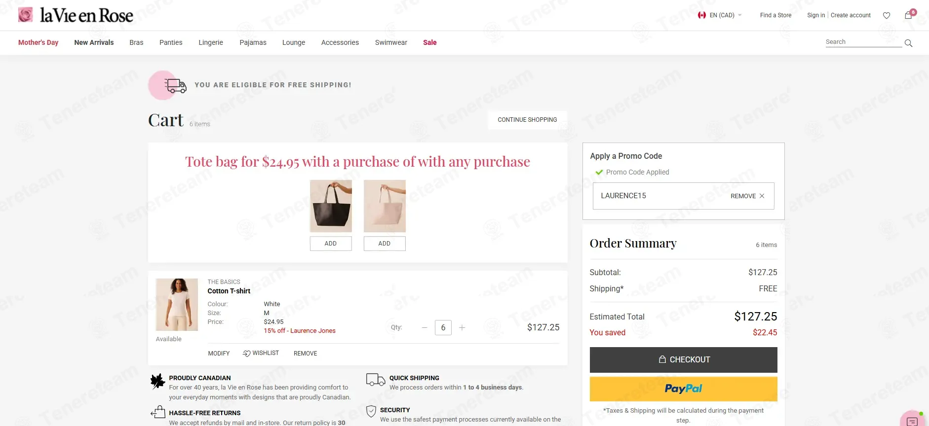 la Vie en Rose coupon code: 15% off with laurence15. Tested and valid as 3 weeks ago.