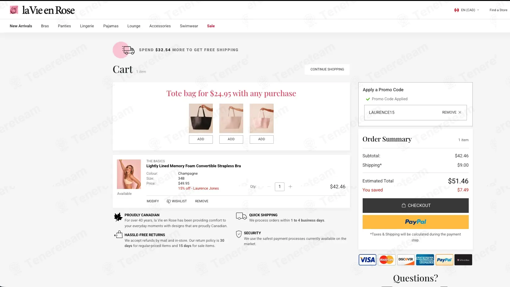 la Vie en Rose coupon code: 15% off with laurence15. Tested and valid as 3 weeks ago.
