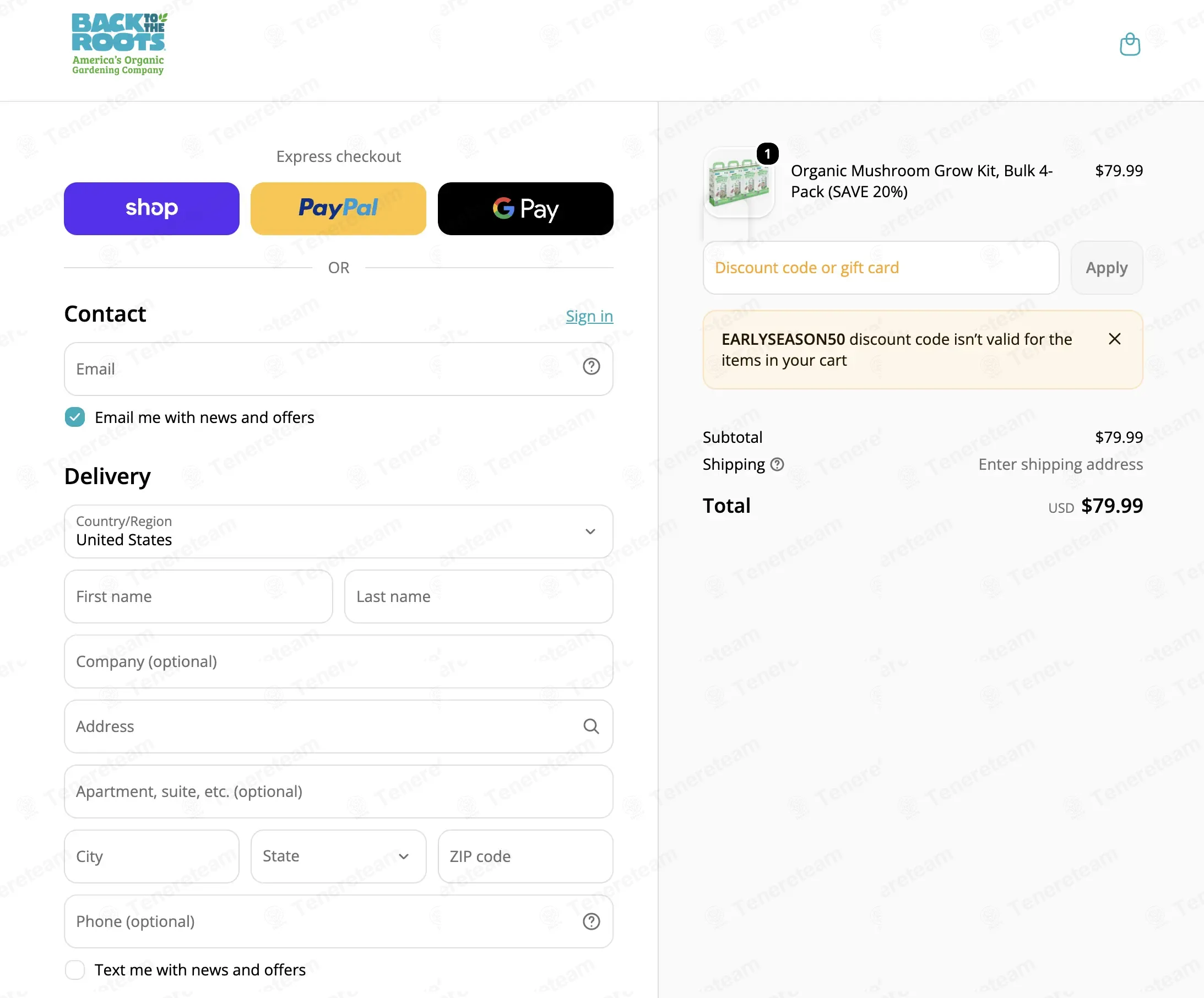 Back To The Roots coupon code: $50 off with EARLYSEASON50. Tested and valid as 1 week ago.